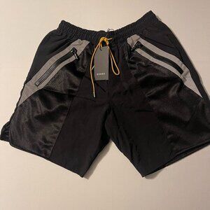 Rhude Black Gray Colorblock Shorts Yellow Lace Up Authentic Streetwear Size M